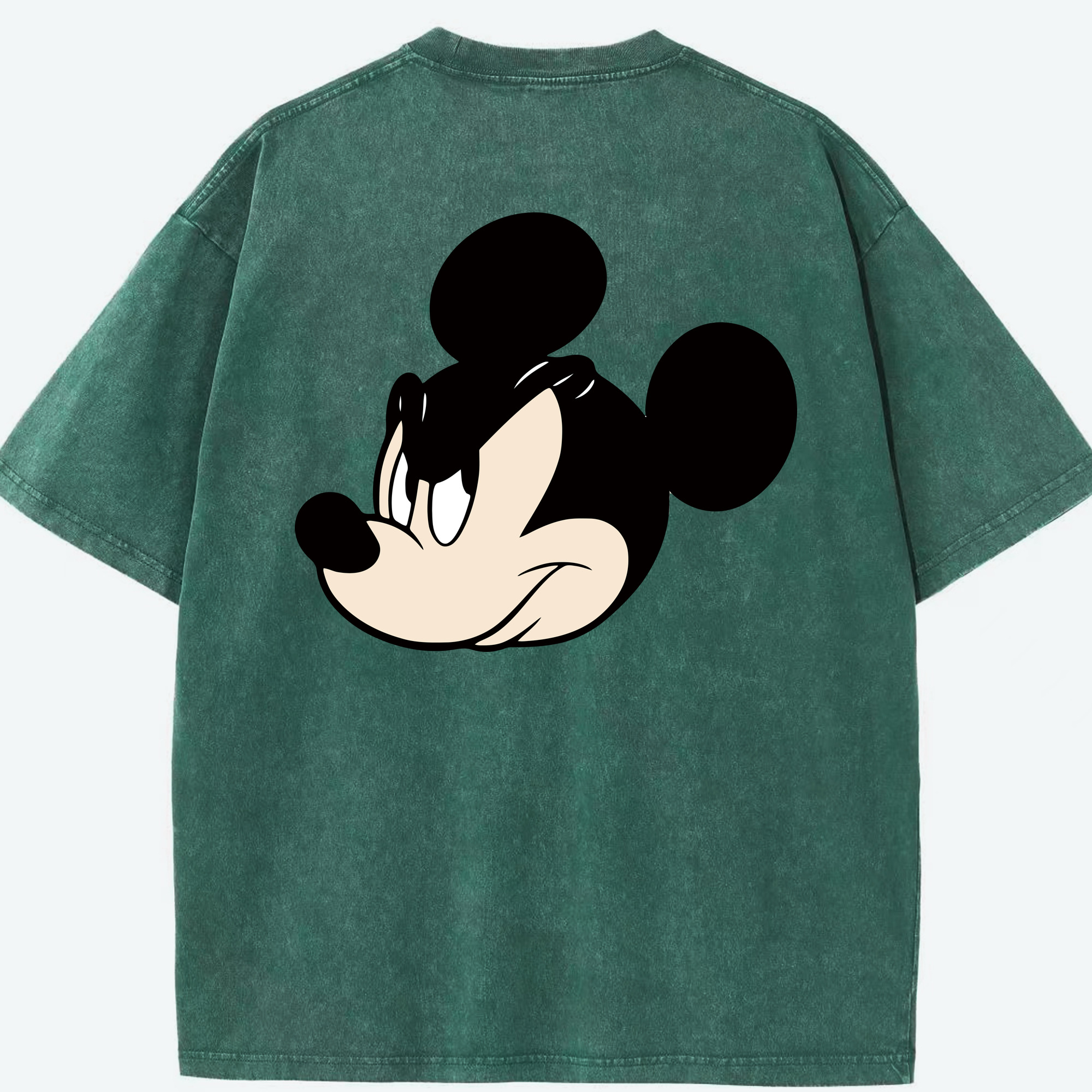 （画像用） ミッキーマウス Mickey Mouse 綿100% ヴィンテージ風 半袖Tシャツ（背面プリント）